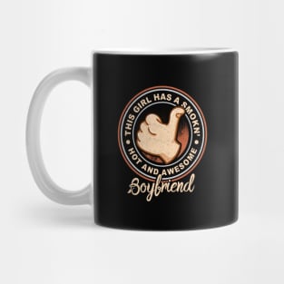 'Hot And Awesome Boyfriend' Boyfriend Girlfriend Gift Mug